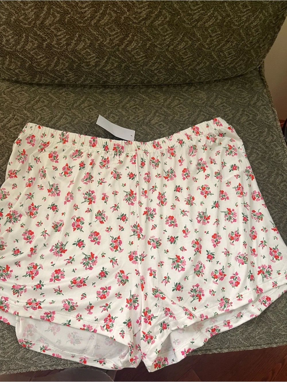 kate spade White Floral Pink & Green Pajama Set size Large